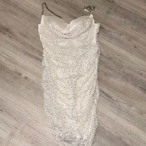 Dressmezee White Sparkle Mini Dress